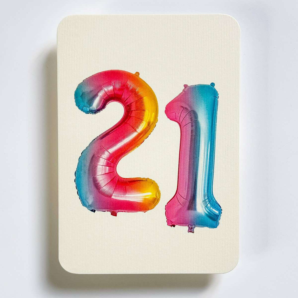21st Birthday Balloon No.21 Greeting Card
