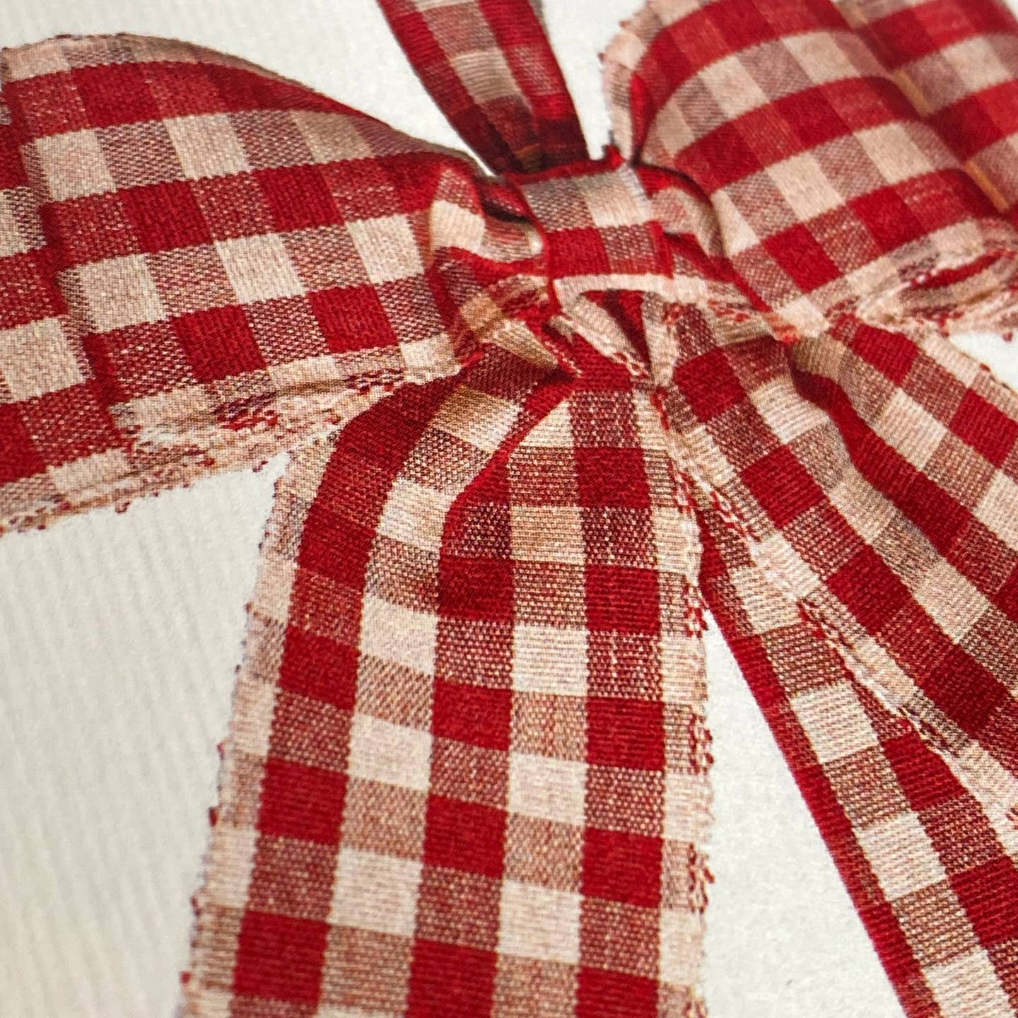 Gingham Bow Greeting Card