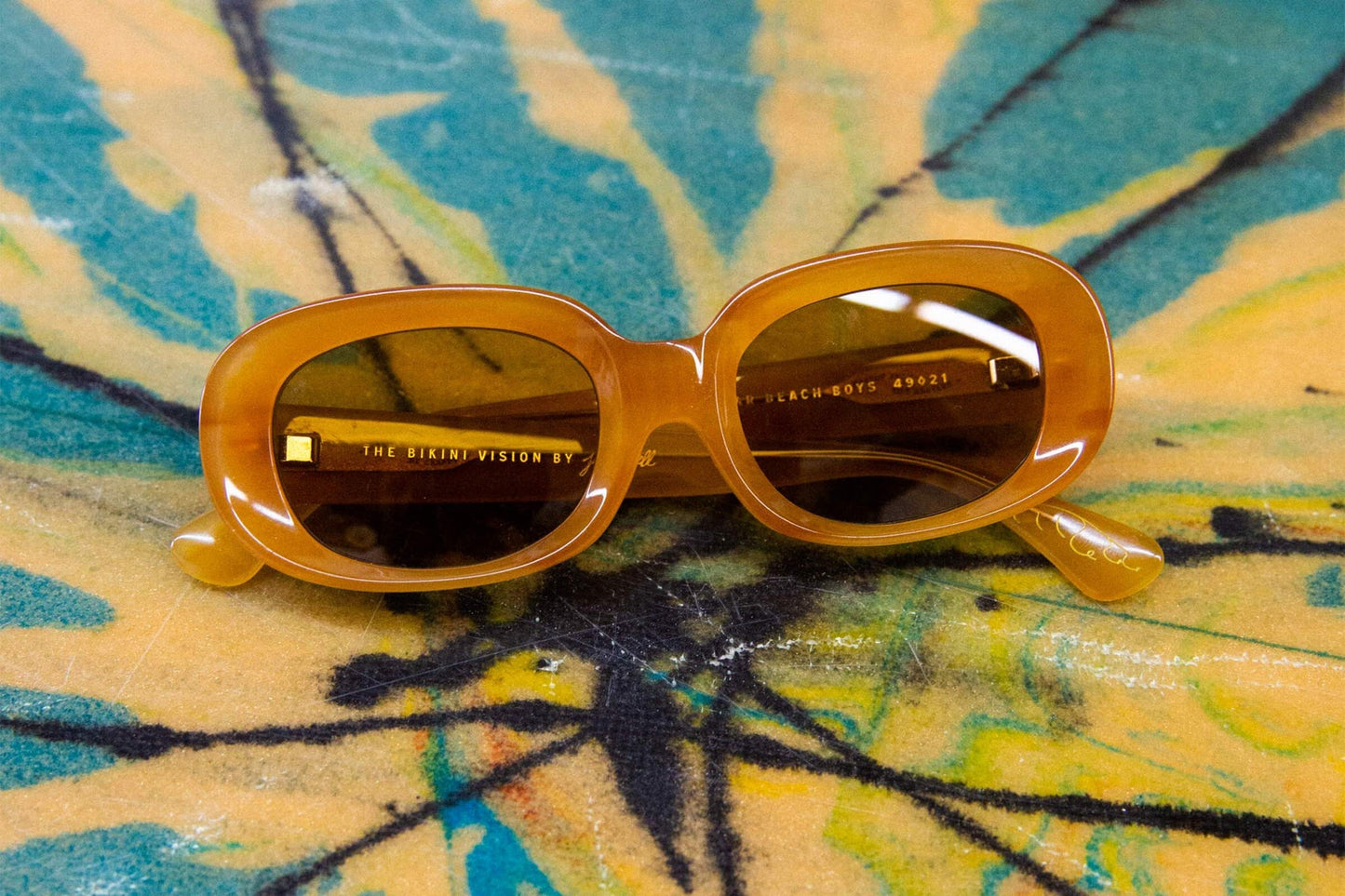 The Bikini Vision Sunglasses in Sunshine Demi Bio / Polarized Grapeseed