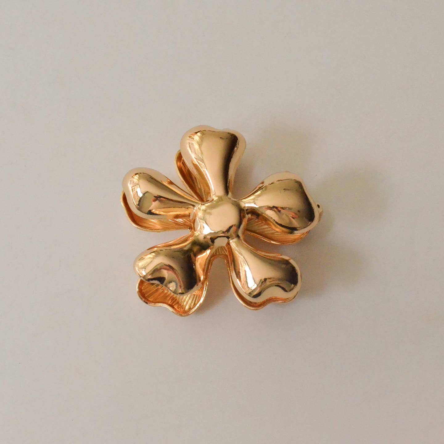 Gold Flower Metal Hair Claw Clip