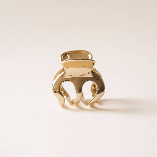 Gold Urn Metal Hair Claw Clip