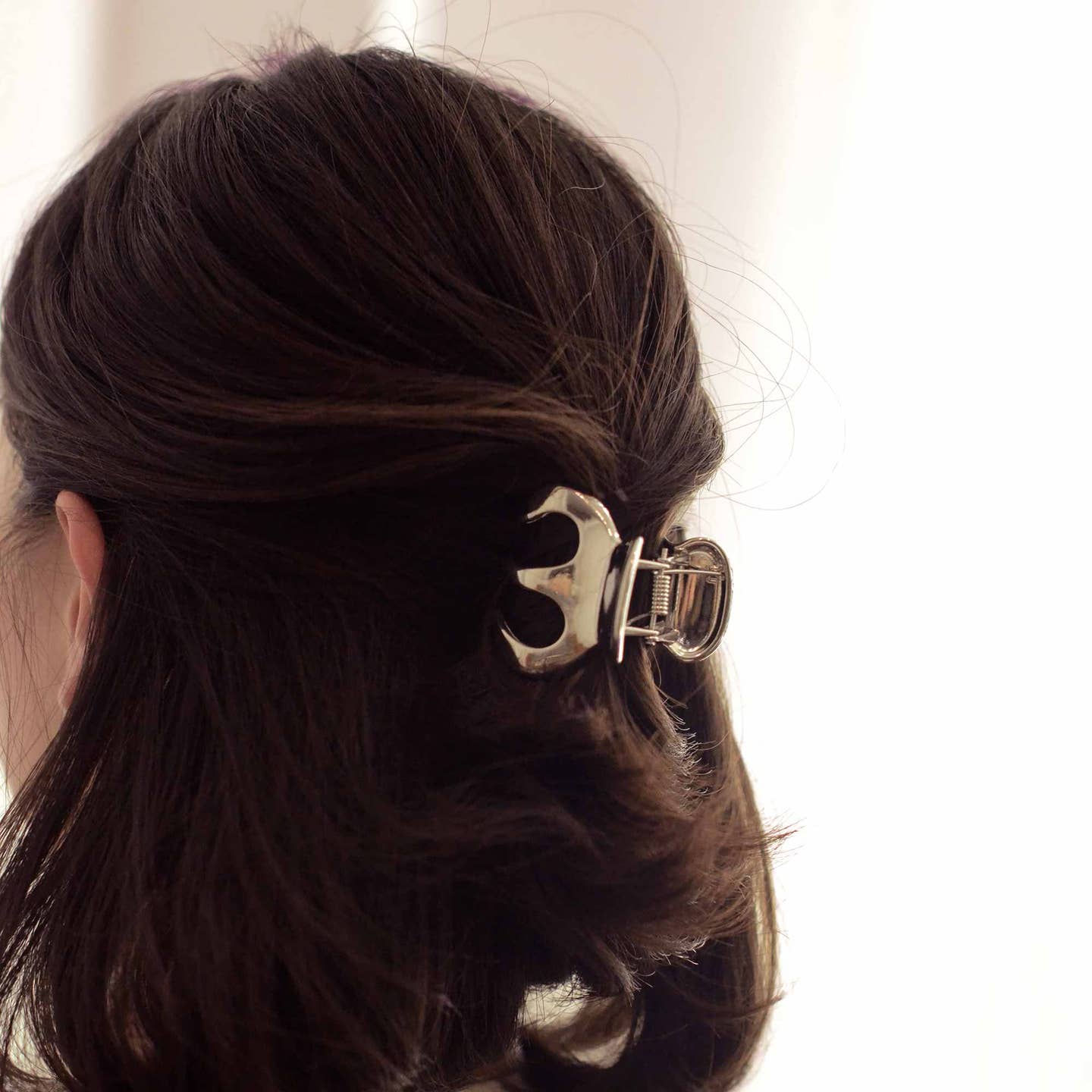 Silver Urn Metal Hair Claw Clip