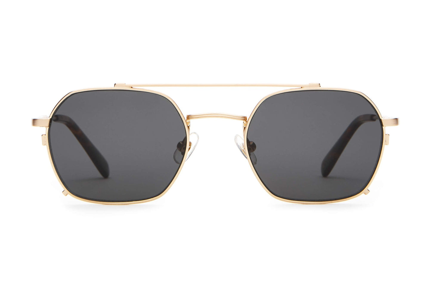The Jazz Safari Sunglasses in Brushed Gold & Tortoise Bio / Polarized Grey