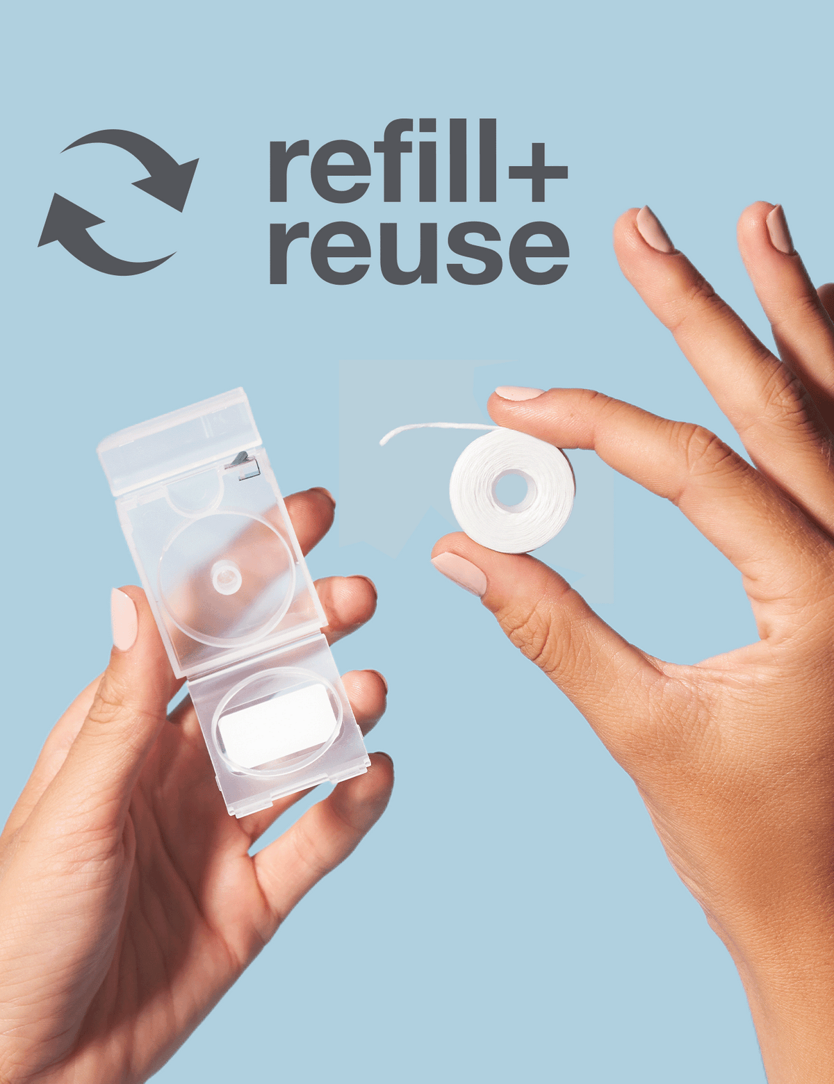 Refillable Expanding Dental Floss