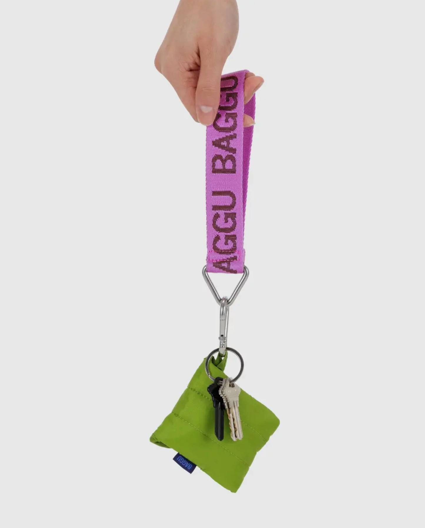 Baggu Logo Keychain in Pink