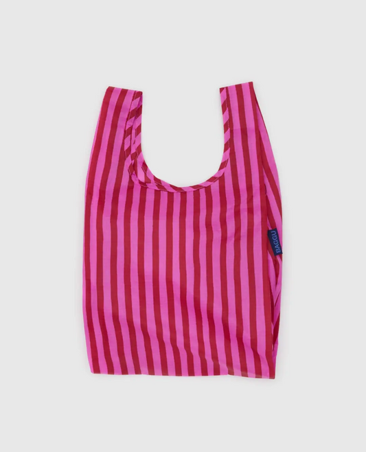 Baby Baggu in Pink & Red Painted Stripe