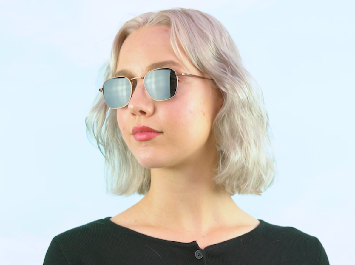 The Groove Pilot in Brushed Gold Bio & Dark Tortoise / Polarized Grey