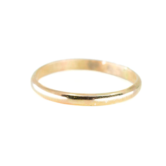 Thick Half Round Stacking Ring in Gold Filled or Silver