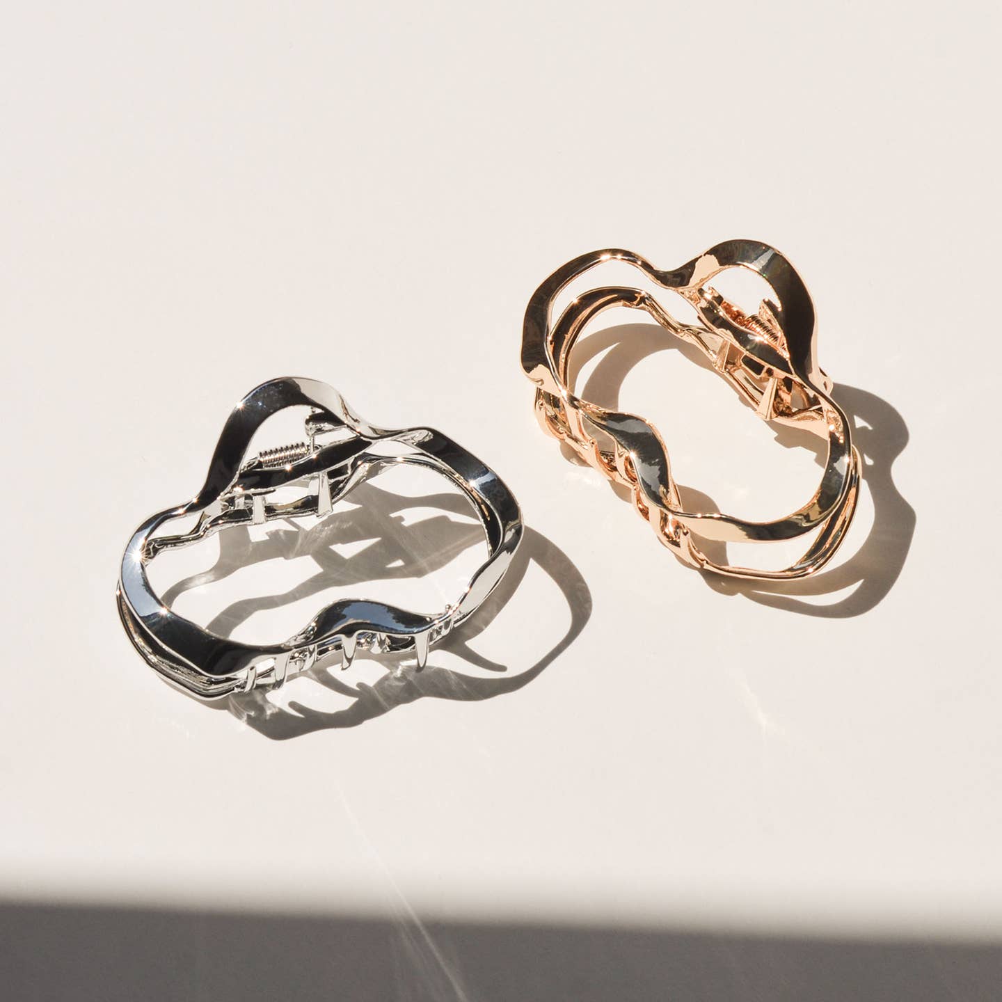 Gold Wave Hair Claw Clip