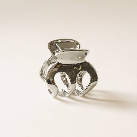 Silver Urn Metal Hair Claw Clip