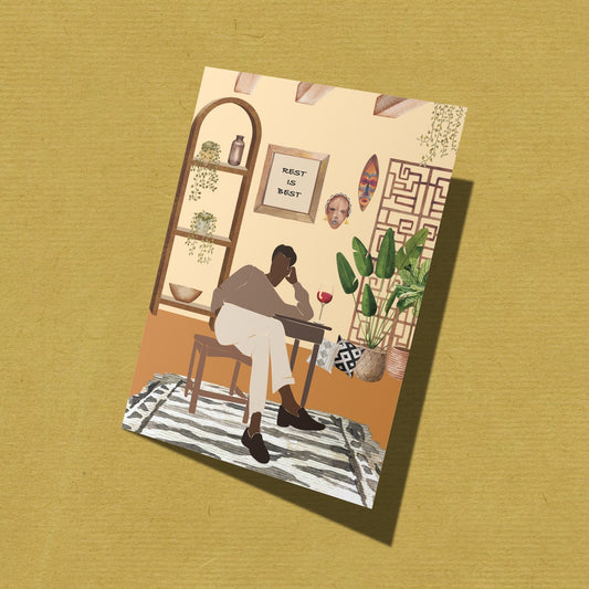 Rest Is Best Art Card
